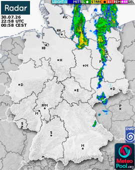 WetterRadar / RegenRadar für Deutschland