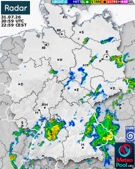 WetterRadar / RegenRadar für Deutschland