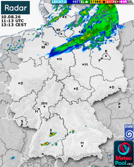 WetterRadar / RegenRadar für Deutschland