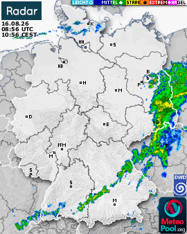 WetterRadar / RegenRadar für Deutschland