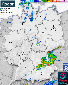 WetterRadar / RegenRadar für Deutschland