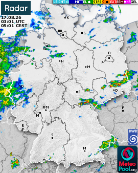 WetterRadar / RegenRadar für Deutschland