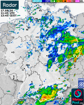 WetterRadar / RegenRadar für Deutschland