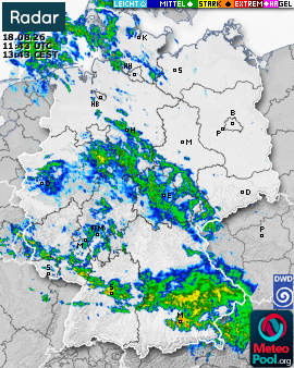 WetterRadar / RegenRadar für Deutschland