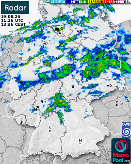 WetterRadar / RegenRadar für Deutschland