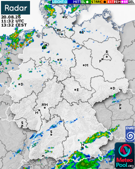 WetterRadar / RegenRadar für Deutschland