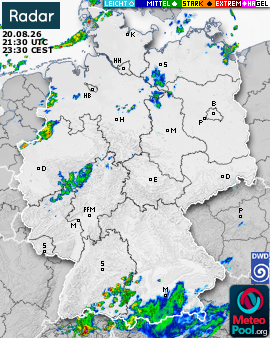 WetterRadar / RegenRadar für Deutschland