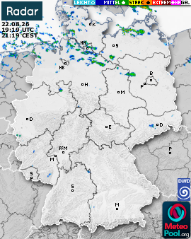 WetterRadar / RegenRadar für Deutschland
