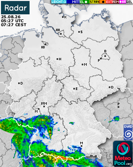 WetterRadar / RegenRadar für Deutschland