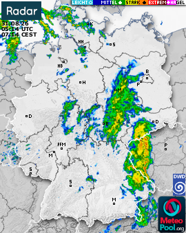 WetterRadar / RegenRadar für Deutschland