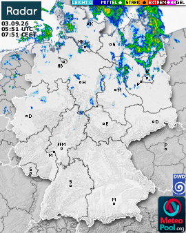 WetterRadar / RegenRadar für Deutschland