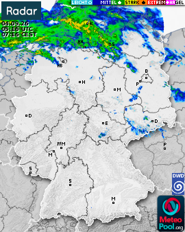 WetterRadar / RegenRadar für Deutschland