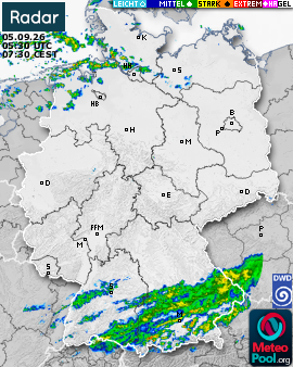 WetterRadar / RegenRadar für Deutschland