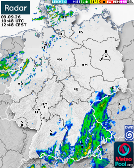WetterRadar / RegenRadar für Deutschland