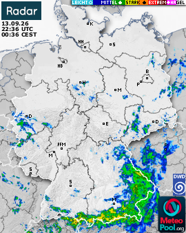 WetterRadar / RegenRadar für Deutschland