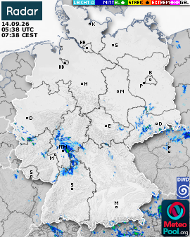 WetterRadar / RegenRadar für Deutschland