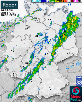 WetterRadar / RegenRadar für Deutschland