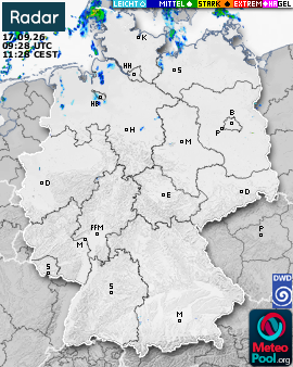 WetterRadar / RegenRadar für Deutschland