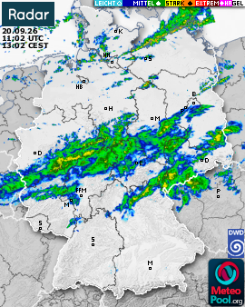 WetterRadar / RegenRadar für Deutschland