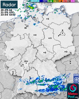 WetterRadar / RegenRadar für Deutschland