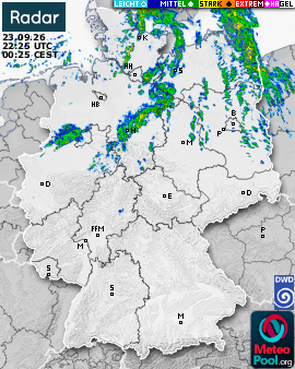 WetterRadar / RegenRadar für Deutschland