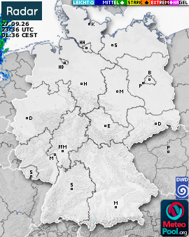 WetterRadar / RegenRadar für Deutschland
