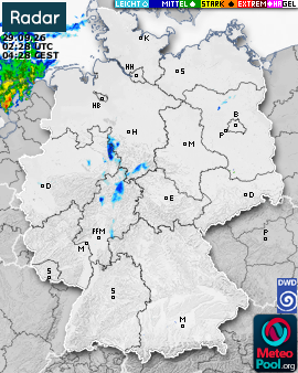 WetterRadar / RegenRadar für Deutschland