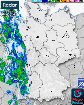 WetterRadar / RegenRadar für Deutschland