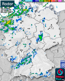 WetterRadar / RegenRadar für Deutschland