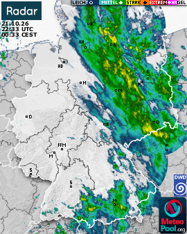 WetterRadar / RegenRadar für Deutschland