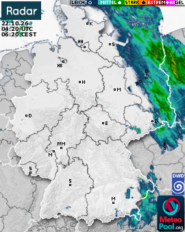 WetterRadar / RegenRadar für Deutschland