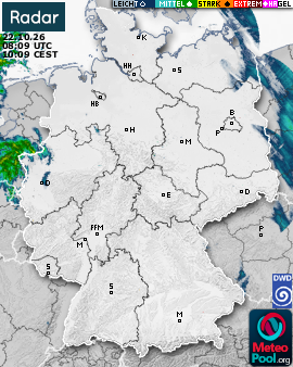 WetterRadar / RegenRadar für Deutschland