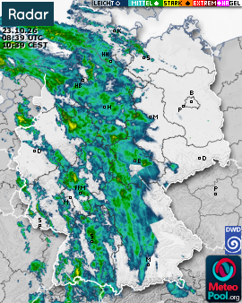 WetterRadar / RegenRadar für Deutschland