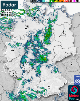 WetterRadar / RegenRadar für Deutschland