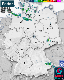WetterRadar / RegenRadar für Deutschland