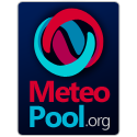 Meteopool logo, with text, transparent background, 125x125, dark version