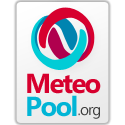 Meteopool logo, with text, transparent background, 125x125, light version