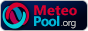 Meteopool-Logo, mit Text, transparenter Hintergrund, 88x31, dunkle Version