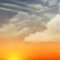 Weather graphics for dawn time, for cloudage 3/8, mostly sunny