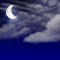 Weather graphics for night time, for cloudage 3/8, mostly sunny