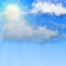 Weather graphics for daytime, for cloudage 3/8, mostly sunny