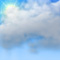 Weather graphics for daytime, for cloudage 5/8, mostly cloudy