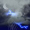 Weather graphics for night time, for ww-Code 13 (Lightning visible, no thunder heard )