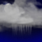 Wettergrafik für Nacht/nachts für ww-Code 14 (Niederschlag sichtbar, erreicht nicht den Boden)