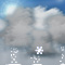 Weather graphics for daytime, for ww-Code 85 (Snow shower(s), slight)