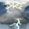 Wettergrafik für Tag/tagsüber für ww-Code 97 (Schweres Gewitter mit Regen/Schnee)